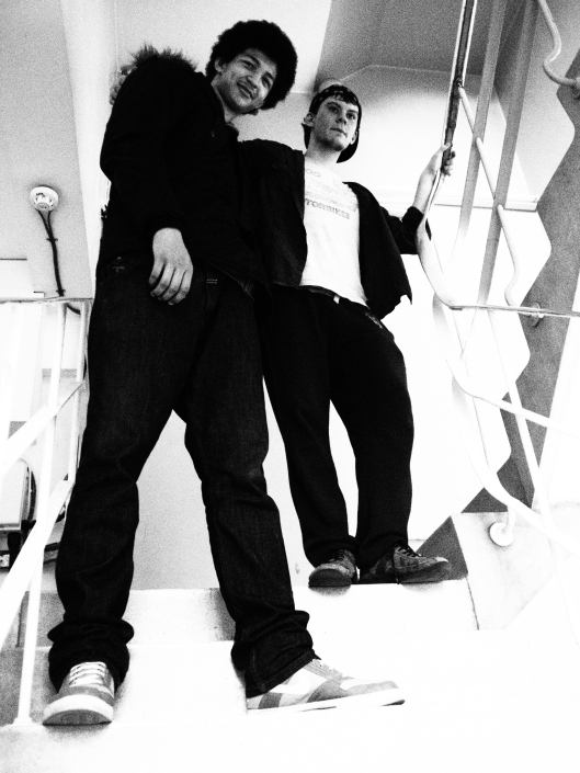 Craig and Joe on the stairs